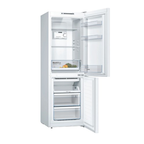 Bosch Ψυγειοκαταψύκτης KGN33NWEB Full NoFrost 282Lt Υ176xΠ60xΒ66εκ. Λευκό