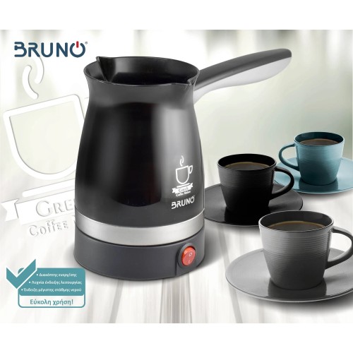 Bruno Ηλεκτρικό Μπρίκι BRN-0187 1000W με Χωρητικότητα 250ml Μαύρο