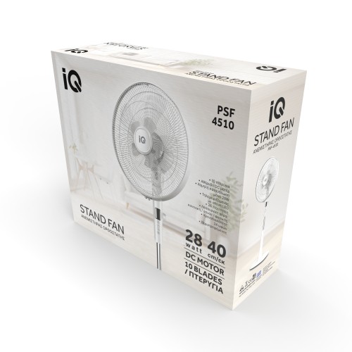 IQ Ανεμιστήρας Ορθοστάτης PSF-4510 28W Διαμέτρου 40cm με Τηλεχειριστήριο