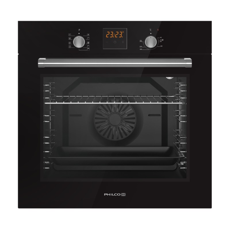 Philco Εντοιχιζόμενος Φούρνος Ανω Πάγκου PBO-1080G 80Lt Black Glass