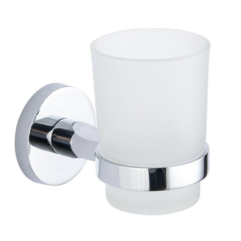 Bormann Ποτηροθήκη Επιτοίχια BTW9006 (061397) Γυάλινη Χρώμιο 6,8x10x10cm