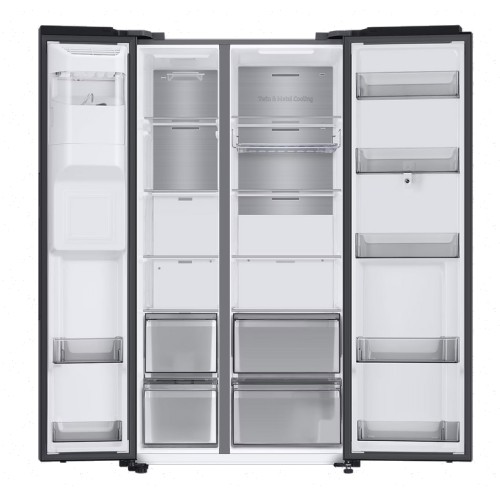 Samsung Ψυγείο Ντουλάπα RS6HA8891B1 NoFrost 614lt Υ178xΠ91.2xΒ71.6εκ. Ανθρακί