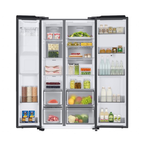 Samsung Ψυγείο Ντουλάπα RS6HA8891B1 NoFrost 614lt Υ178xΠ91.2xΒ71.6εκ. Ανθρακί
