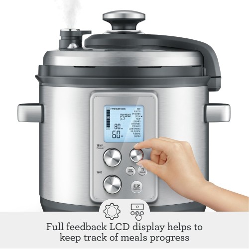 Sage Πολυμάγειρας Fast slow Pro BPR700BSS 1100W με Χωρητικότητα 6lt Ασημί