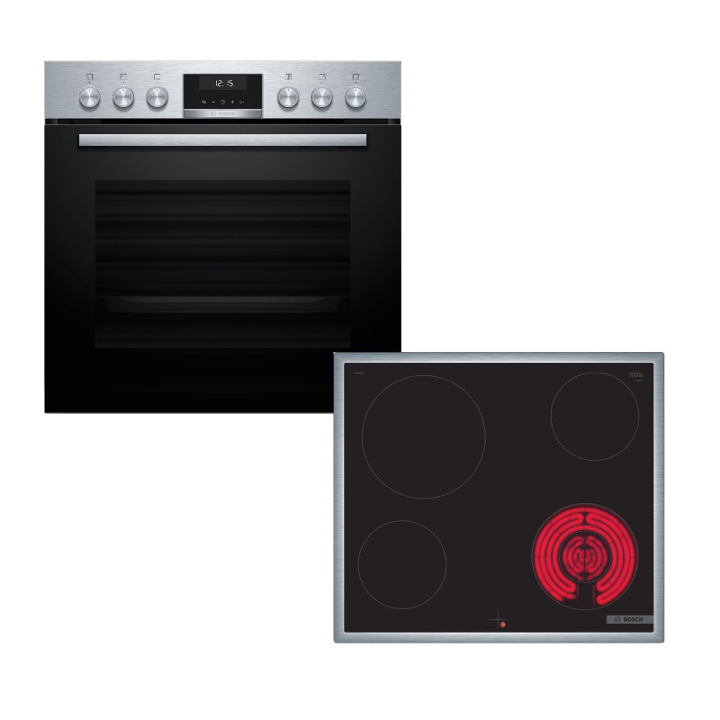 Bosch Σετ Φούρνος HEG537BS4 + Εστία NKF645GA2E