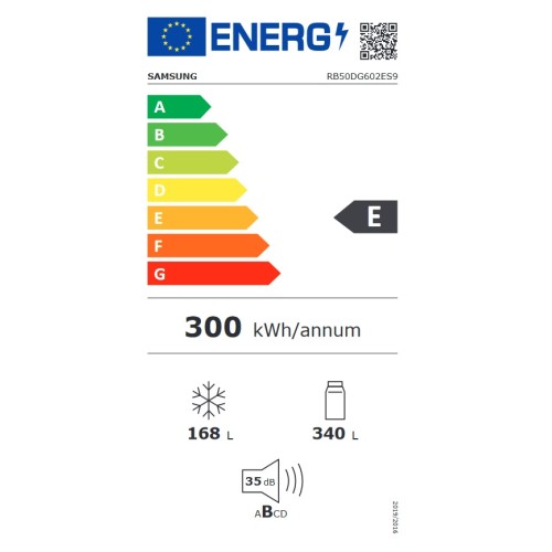 Samsung Ψυγειοκαταψύκτης RB50DG602ES9EF 508lt NoFrost Υ192xΠ75.9xΒ71.1εκ. Inox