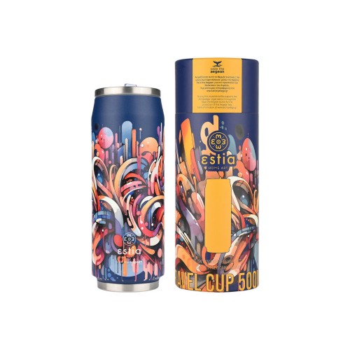 Estia ESTIA ΘΕΡΜΟΣ TRAVEL CUP SAVE THE AEGEAN 500ml VIBRANT VORTEX