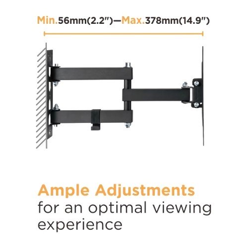 Powertech Βάση TV Τοίχου PT-1129 23''-43''