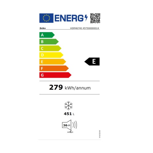 Beko Καταψύκτης Μπαούλο HSM46740 451lt Υ86xΠ155,5xΒ67,5εκ. Λευκός