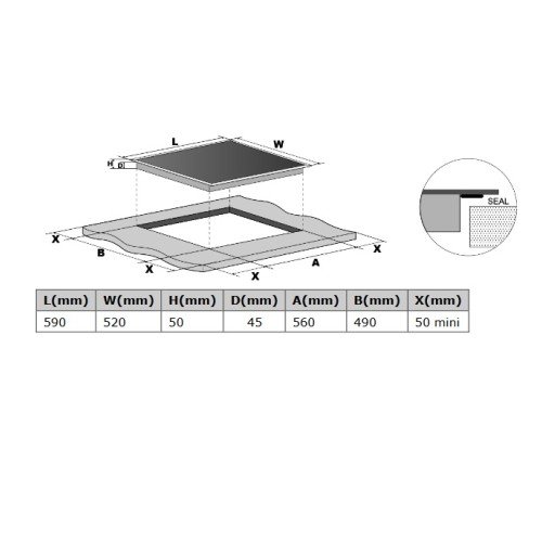 Philco Σετ Φούρνος Ανω Πάγκου PBO680X + Εστίες Κεραμικές PCCH-440