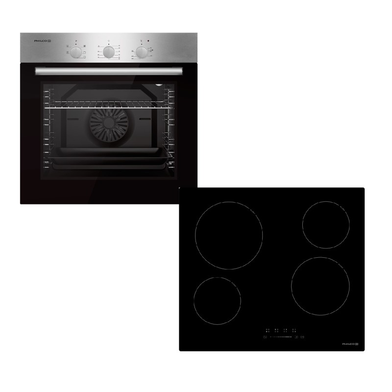 Philco Σετ Φούρνος Ανω Πάγκου PBO680X + Εστίες Κεραμικές PCCH-440