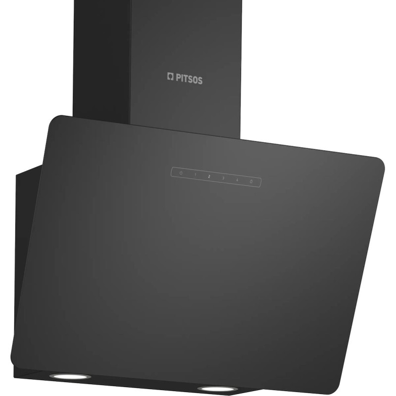 Pitsos Απορροφητήρας Καμινάδα PTI6E66G 60cm Μαύρος