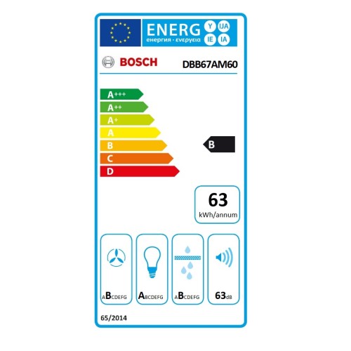 Bosch Μηχανισμός Απορρόφησης DBB67AM60 60cm Μαύρος