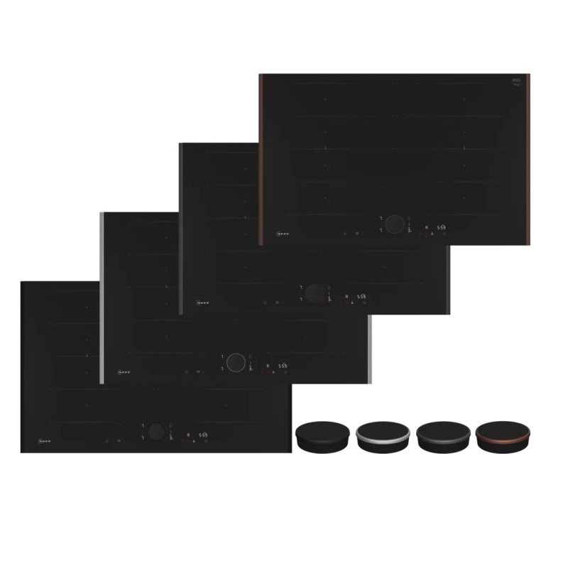 Neff Αυτόνομη Επαγωγική Εστία Flex Design NFLIN80M0 (T68YYY4C0 + Z9801TWMY0 + Z9802PFMY0) 80cm Metallic Silver