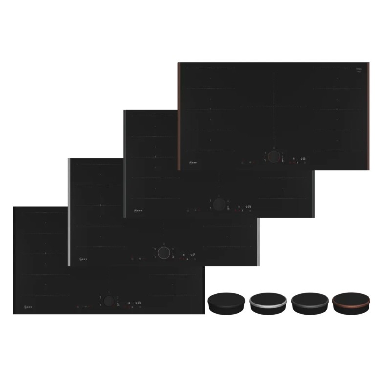 Neff Αυτόνομη Επαγωγική Εστία Flex Design NFLIN90D0 (T69YYV4C0 + Z9801TWDY0 + Z9802PFDY0) 90cm Brushed Bronze