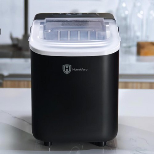 HomeVero Παγομηχανή με Ημερήσια Παραγωγή 10kg μαύρο HV-IM1224B