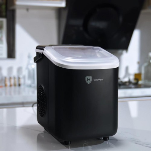 HomeVero Παγομηχανή με Ημερήσια Παραγωγή 10kg μαύρο HV-IM1224B