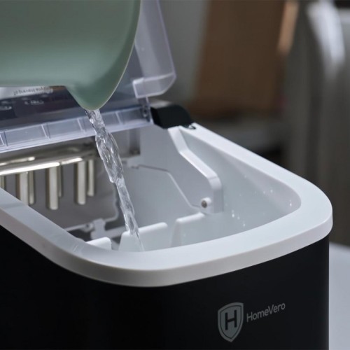 HomeVero Παγομηχανή με Ημερήσια Παραγωγή 10kg μαύρο HV-IM1224B