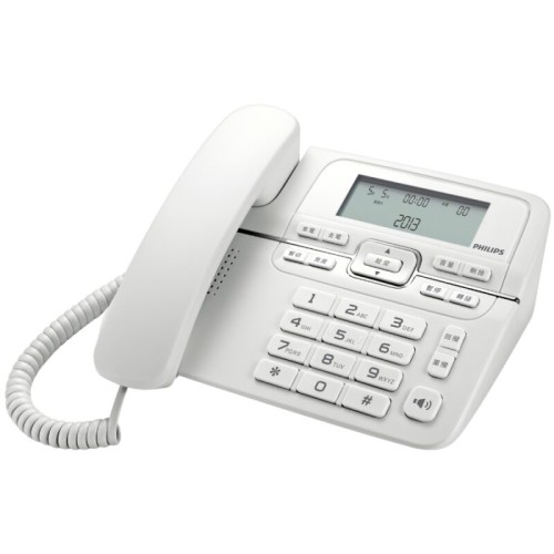 Philips Ενσύρματο τηλέφωνο M20W/GRS Λευκό με μεγάλα πλήκτρα και οθόνη LCD