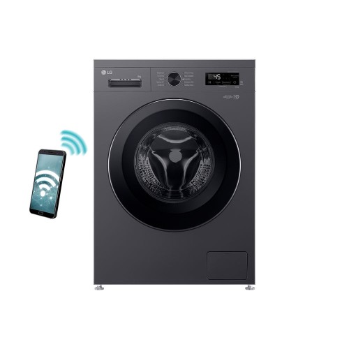 LG Πλυντήριο Ρούχων F4X1008NMK 8kg 1400 Στροφών Μαύρο