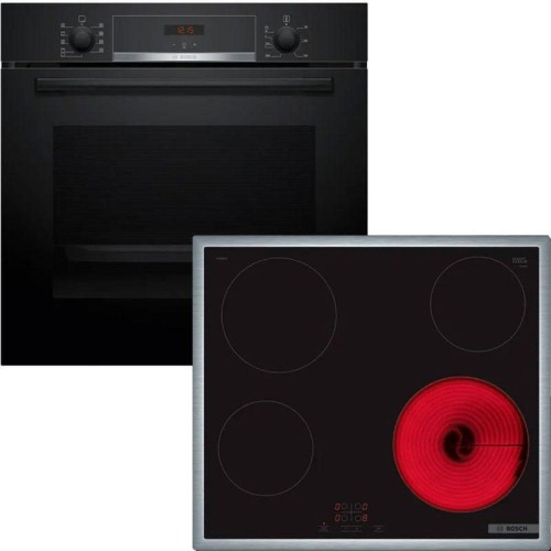 Bosch Σετ Εντοιχιζόμενος Φούρνος HBA514BB3 + Εστία PKE645BA2E