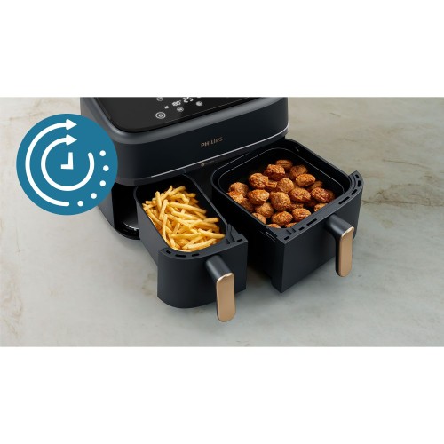 Philips Φριτέζα Αέρος NA352/00 9lt με Διπλό Κάδο