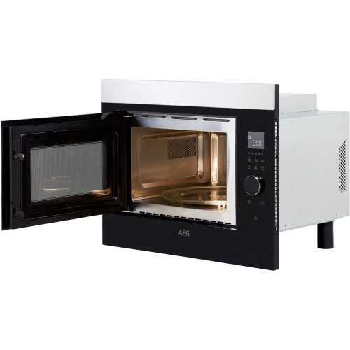 AEG Εντοιχιζόμενος Φούρνος Μικροκυμάτων MBE2658DEM με Grill 26lt Μαύρος