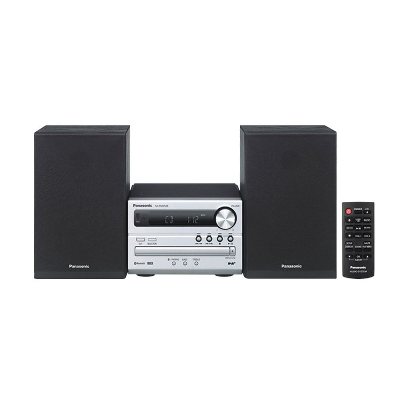 Panasonic Mini Ηχοσύστημα SC-PM250EG-S Hi-Fi 2.0 20W με CD / Digital Media Player και Bluetooth Silver