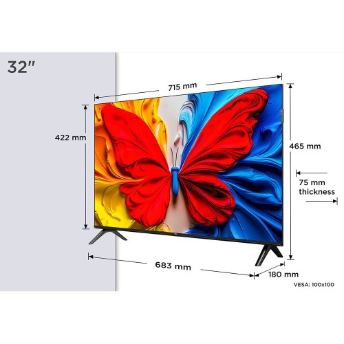 TCL Τηλεόραση Smart QLED 32S5K Android FullHD 32''