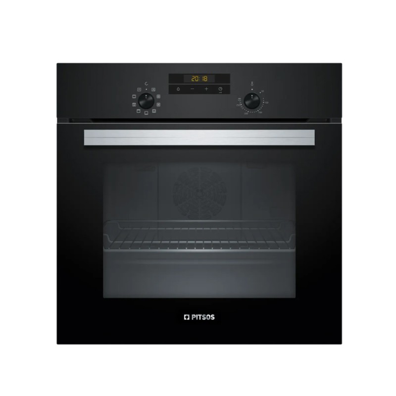 Pitsos Εντοιχιζόμενος Φούρνος Ανω πάγκου PH12M41B0 66lt Μαύρος