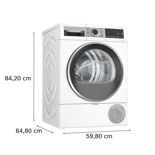 Bosch Στεγνωτήριο WQG243B9GR 9kg C με Αντλία Θερμότητας