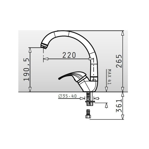 Pyramis Μπαταρία Κουζίνας Mezzo Essential Χρωμέ (095181001)