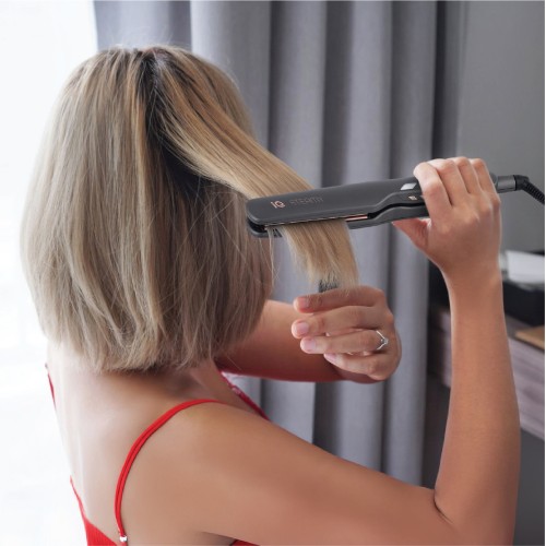 IQ Ισιωτικό Μαλλιών Ατμού HD-1283 Steamy Πρέσα Μαλλιών με Ατμό και Κεραμικές Πλάκες 45W