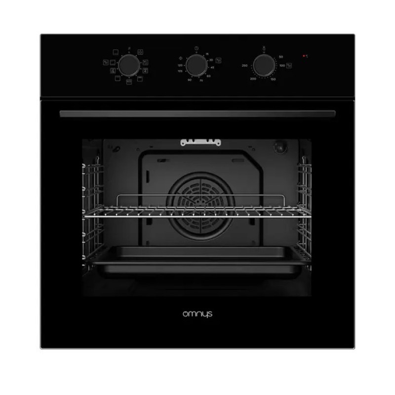 Omnys Εντοιχιζόμενος Φούρνος Ανω Πάγκου OV7009MRBL 70Lt Μαύρος