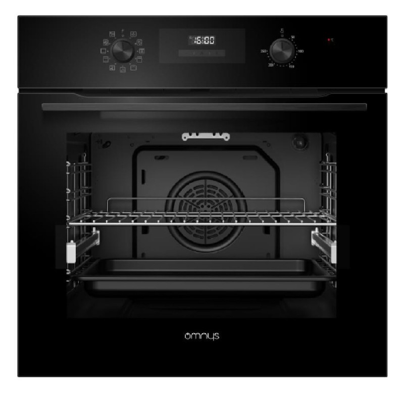 Omnys Εντοιχιζόμενος Φούρνος Ανω Πάγκου OV7011DPBL 70Lt Μαύρος