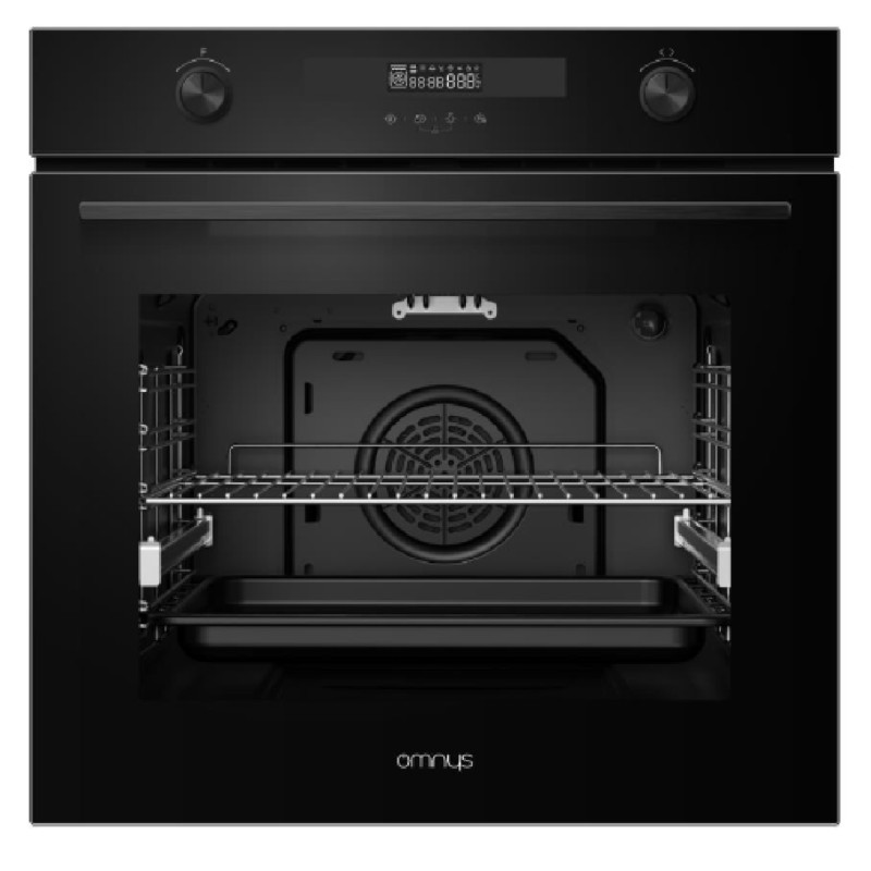 Omnys Εντοιχιζόμενος Φούρνος Ανω Πάγκου OV7213DPBL 72Lt Μαύρος