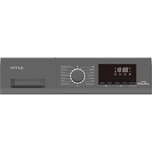 Omnys Πλυντήριο-Στεγνωτήριο WD-10W6DGR (10kg/6kg 1400rpm) Γκρι