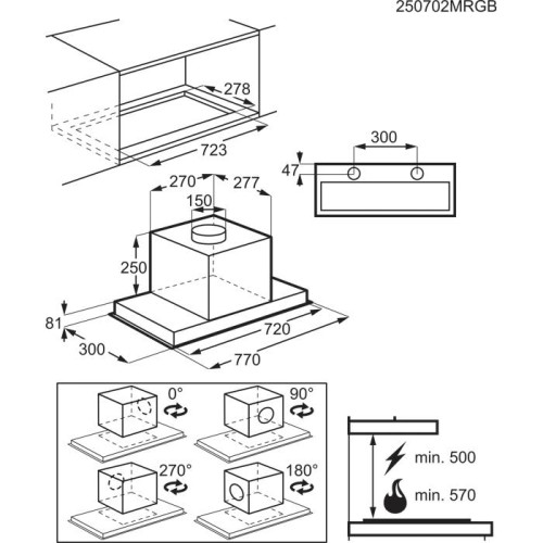 AEG Μηχανισμός Απορρόφησης DGE5861HM 80cm