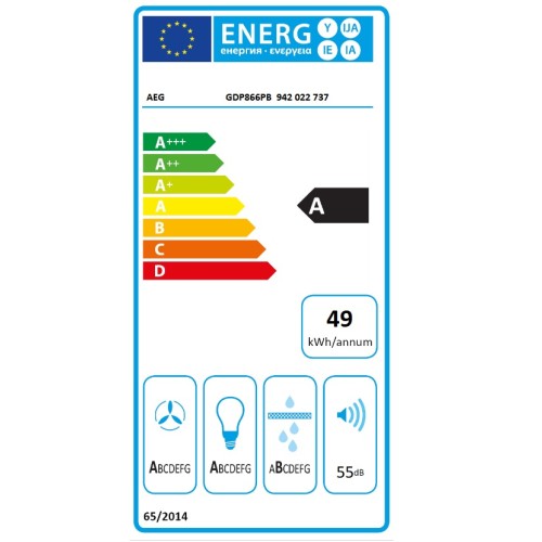 AEG Απορροφητήρας Συρόμενος GDP866PB Inox (60cm)