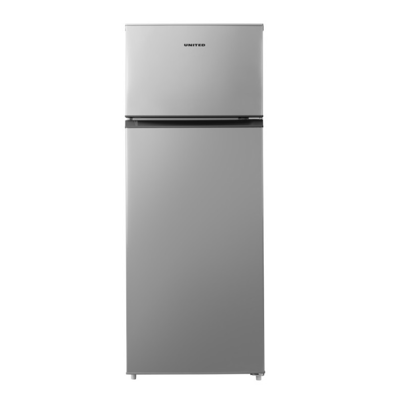 United Ψυγείο Δίπορτο UDS-1438E 210lt Υ143xΠ55xΒ55 εκ. Inox