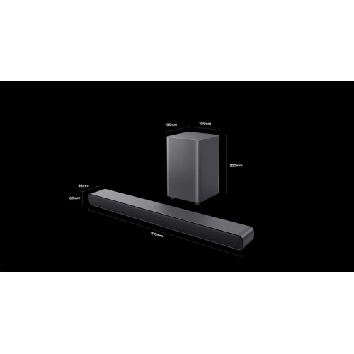 TCL Soundbar S55HE 2.1 Dolby Atmos με Subwoofer