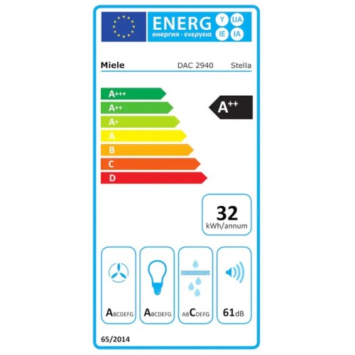 Miele Απορροφητήρας Οροφής DAC 2940 Stella 88cm Ανοξείδωτο