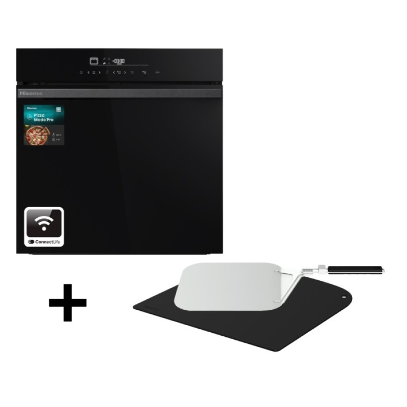 Hisense Εντοιχιζόμενος Φούρνος Ανω Πάγκου HO66F PizzaChef 77lt Μαύρος