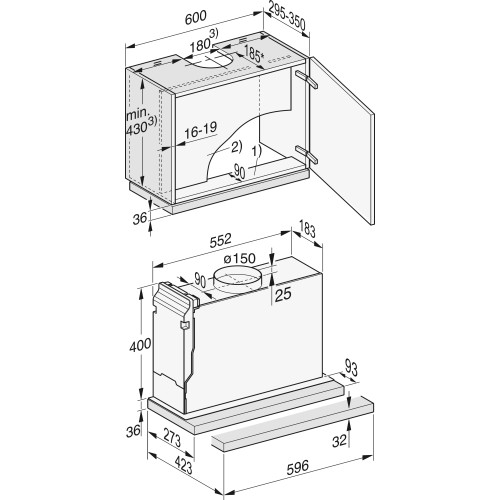 Miele Απορροφητήρας Συρόμενος DAS 2620 60cm Inox