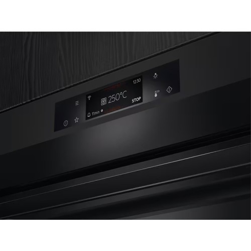 AEG Εντοιχιζόμενος Φούρνος Ανω Πάγκου 9000 SteamPro BSE798380T 70Lt Μαυρος Ματ