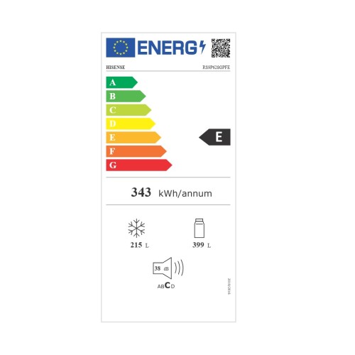 Hisense Ψυγείο Ντουλάπα RS9P628GPFE 614lt Υ179xΠ91xΒ73εκ. Μαύρο
