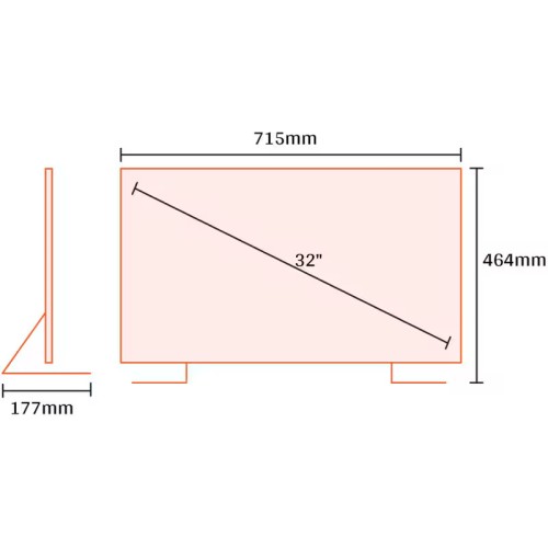 Kydos Τηλεόραση Smart K32VH22SQ00 QLED HD Ready 32''