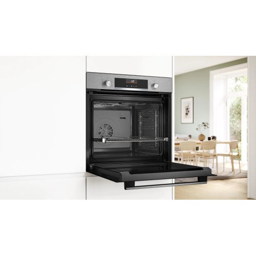 Bosch Εντοιχιζόμενος Φούρνος Ανω Πάγκου HBG536ES4 71Lt Inox