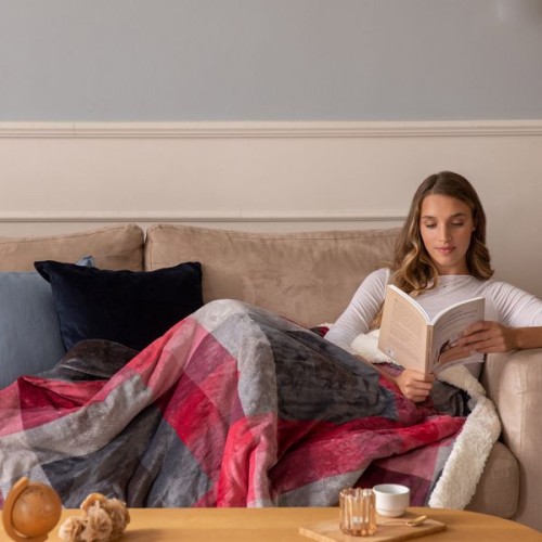 Imetec Ηλεκτρική Κουβέρτα Adapto Velvet Tartan (16715) 160x120cm