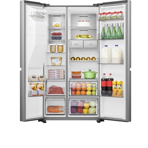 Hisense Ψυγείο Ντουλάπα RS818N4TIE 632lt Υ179xΠ91xΒ73εκ. Inox